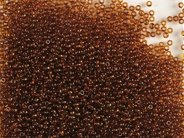 Preciosa 10/0 10110 Seffaf Koyu Topaz-Kristal kum boncuk ürün görseli