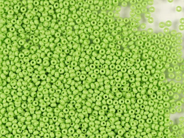 Preciosa 11/0 53310 Natural Opak Acık Yesil kum boncuk ürün görseli