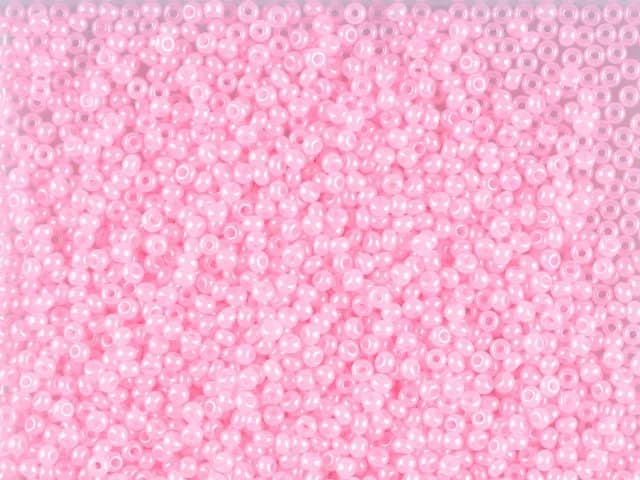 Preciosa 11/0 17173 Alabaster Luster-Yarı şeffaf Parlak Pink Pembe kum boncuk ürün görseli