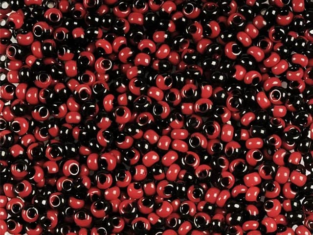 Preciosa 6/0 23790 Harlequin Siyah-Kırmızı kum boncuk ürün görseli
