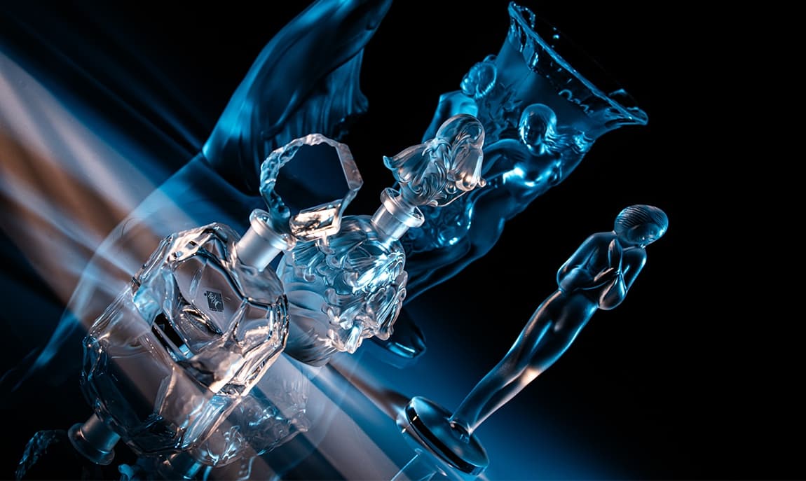 Preciosa visual highlighting glass quality and surface detail